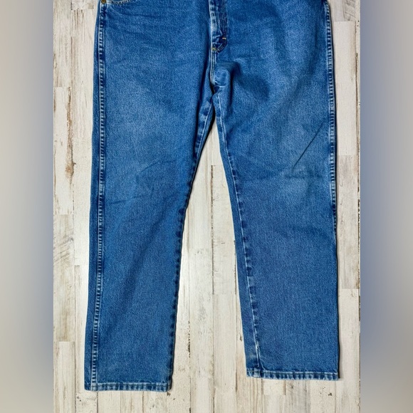 Wrangler George Strait Jeans Mens 38x30 Cowboy Cut Dark Wash Work 13MGSHD - Picture 4 of 10